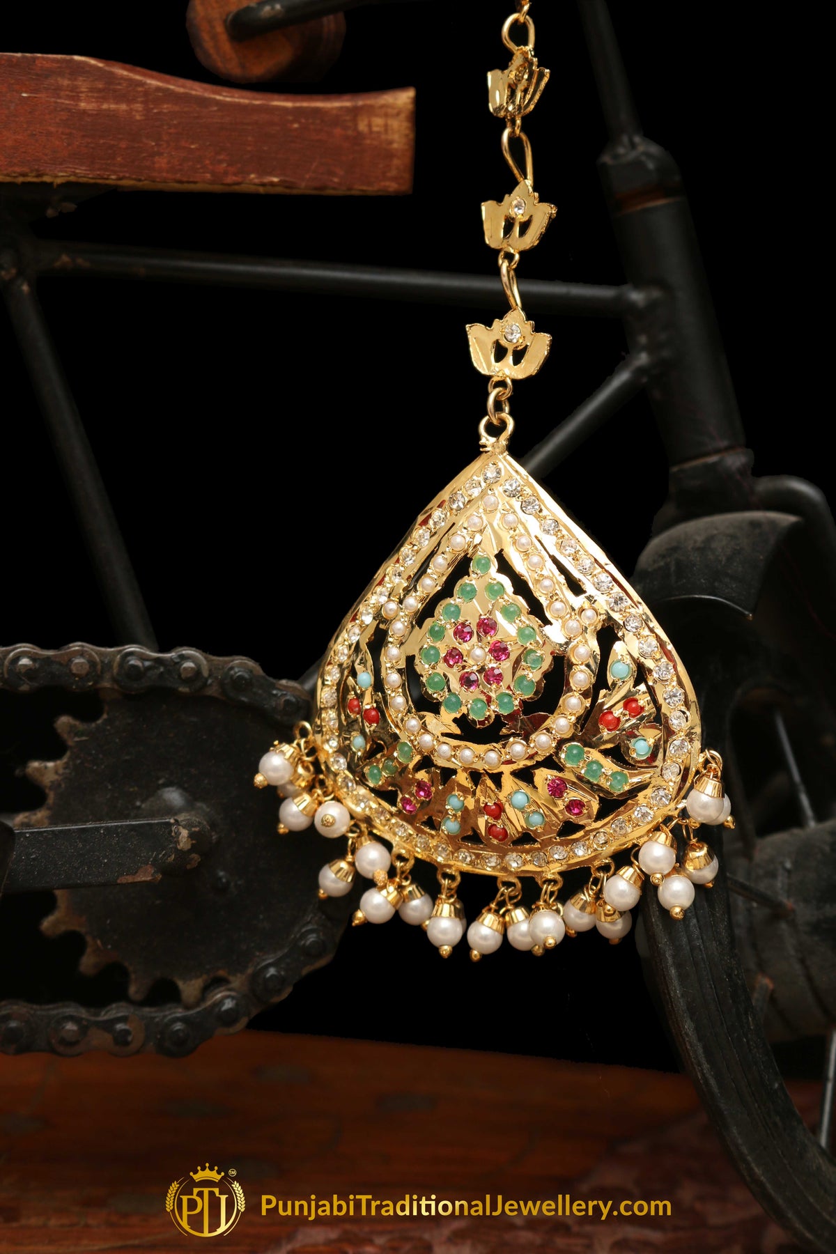 Multi Jadau Tikka By Punjabi Traditional Jewellery