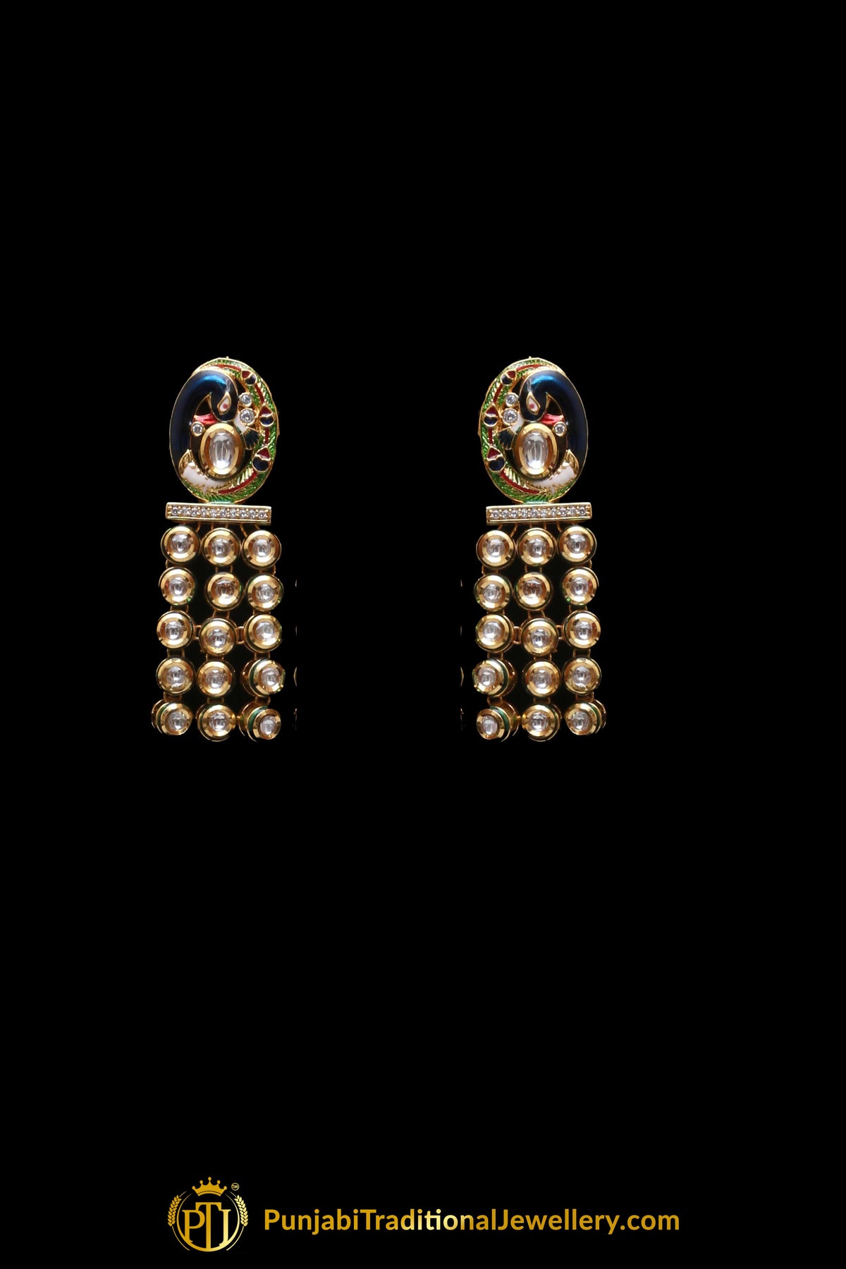 Kundan Long Necklace Set By Punjabi Traditional Jewellery