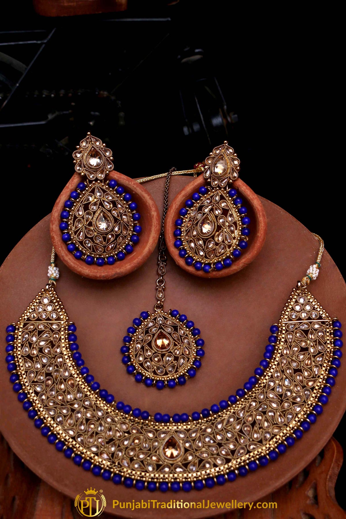 Khwabeeda Polki Necklace Set By Punjabi Traditional Jewellery