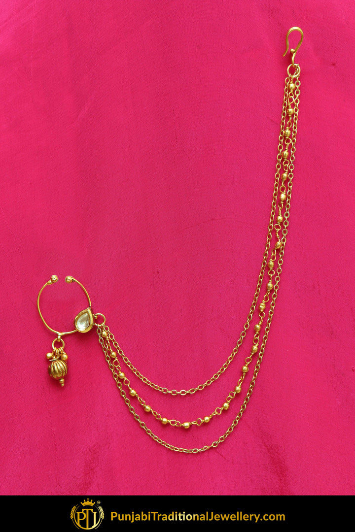 Gold Finished Kundan Nath| Punjabi Traditional Jewellery Exclusive