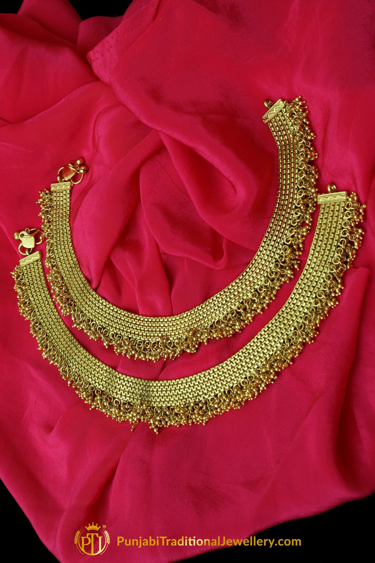 Antique Gold Payal By Punjabi Traditional Jewellery