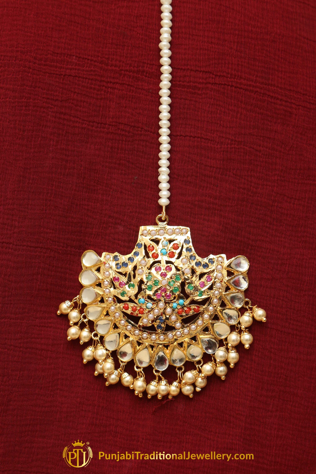 Multi Jadau & Kundan Tikka By Punjabi Traditional Jewellery