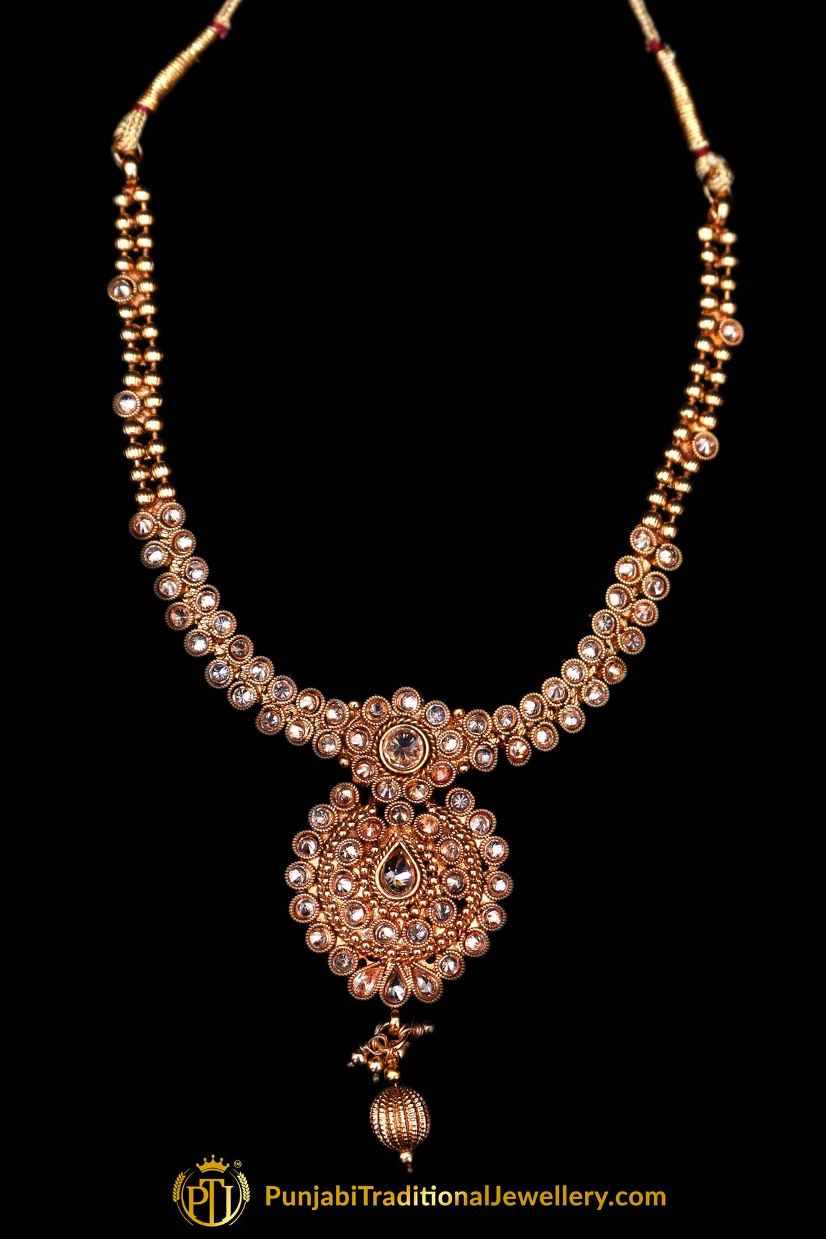 Mayassar Polki Necklace Set By Punjabi Traditional Jewellery