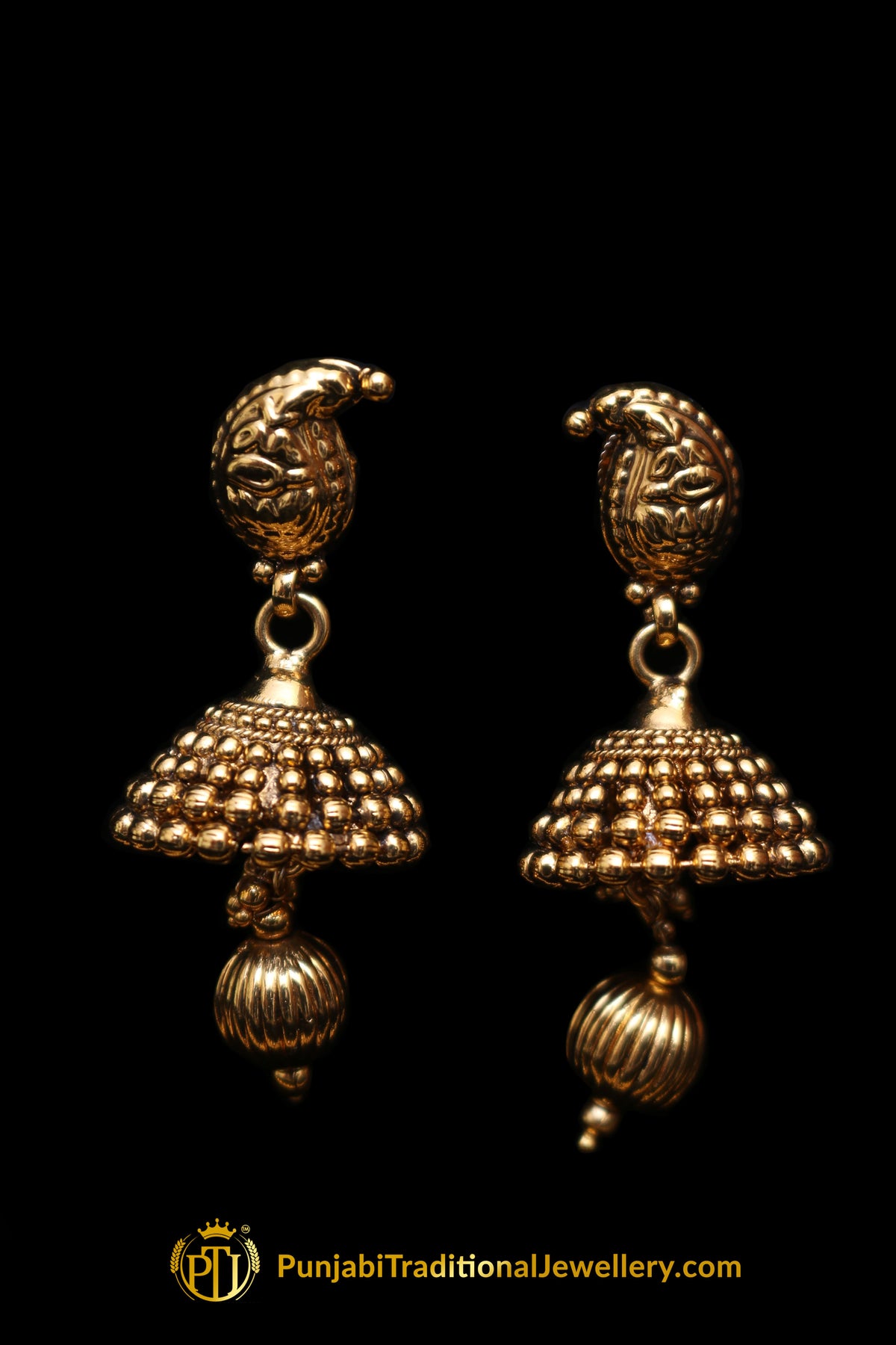 Antique Gold Necklace Set By Punjabi Traditional Jewellery