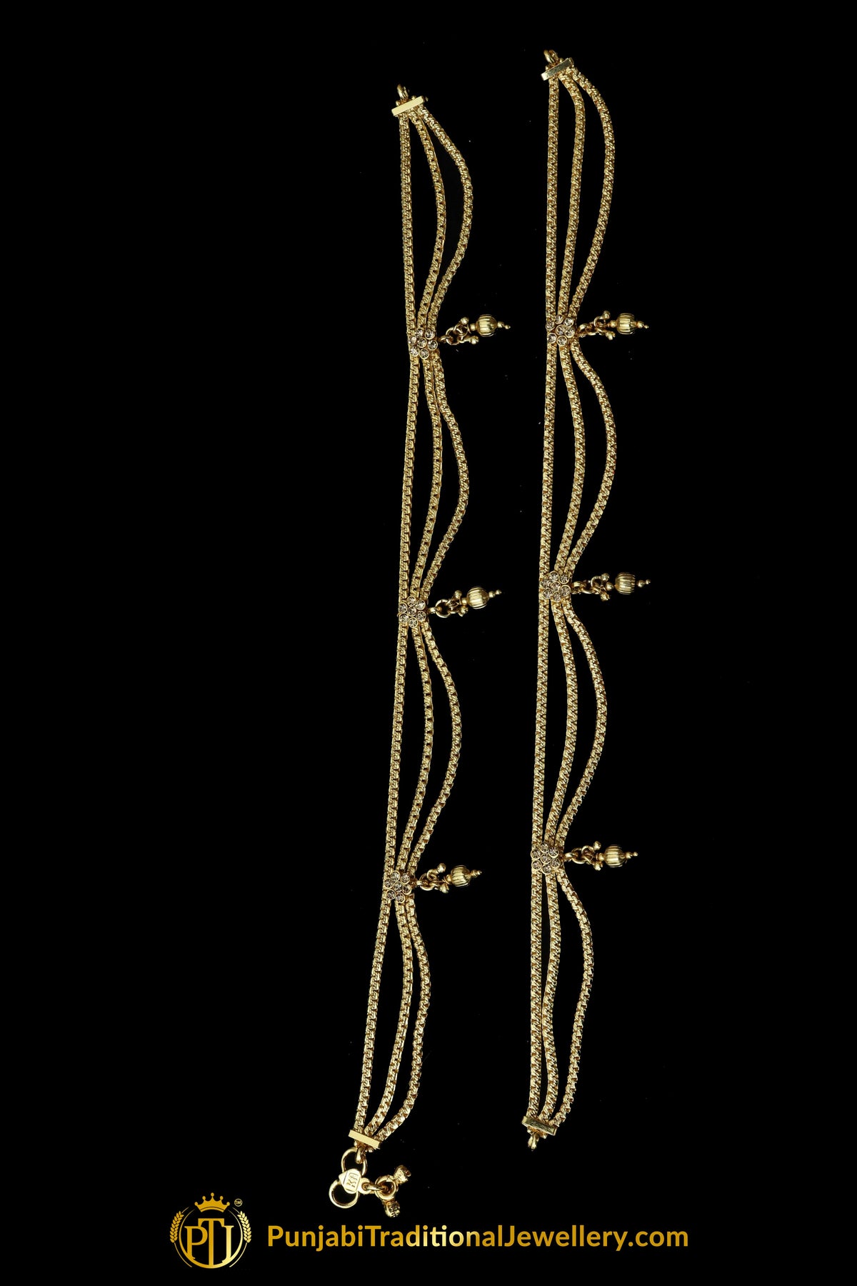 Gold Plated Payal By Punjabi Traditional Jewellery