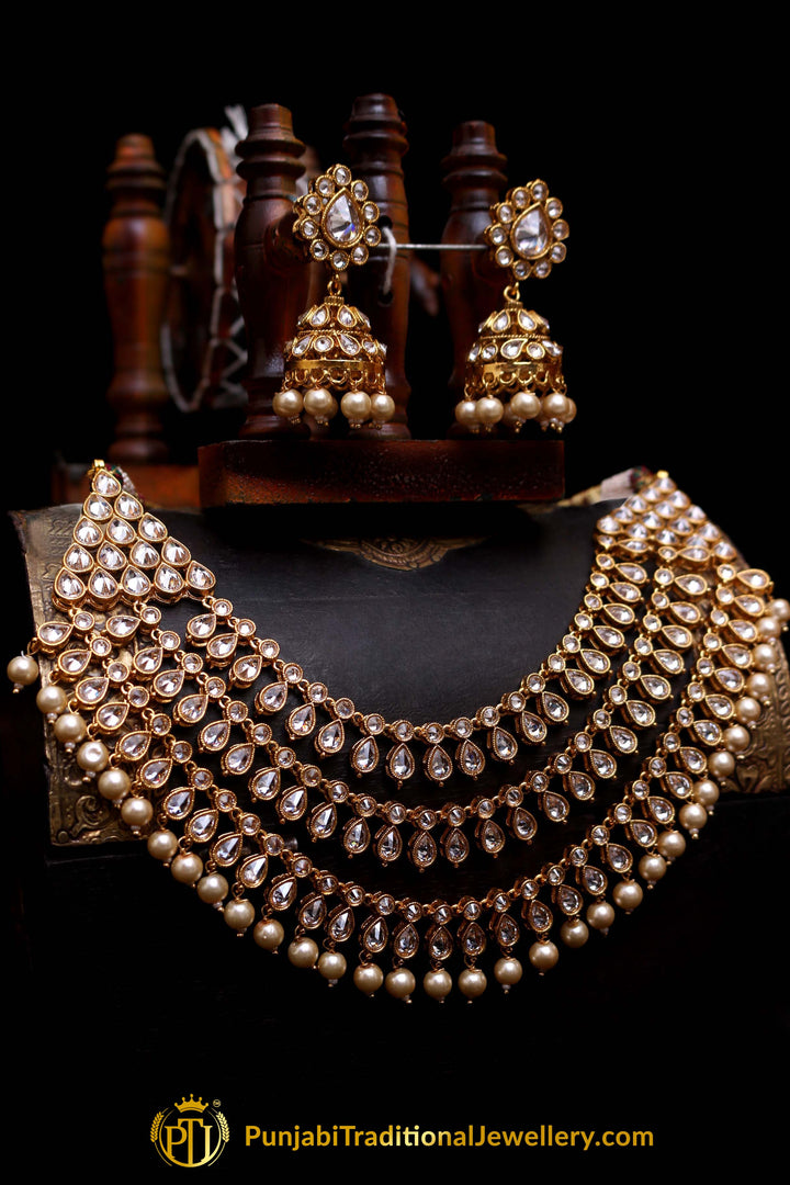 Shiddat Polki Nacklace Set By Punjabi Traditional Jewellery