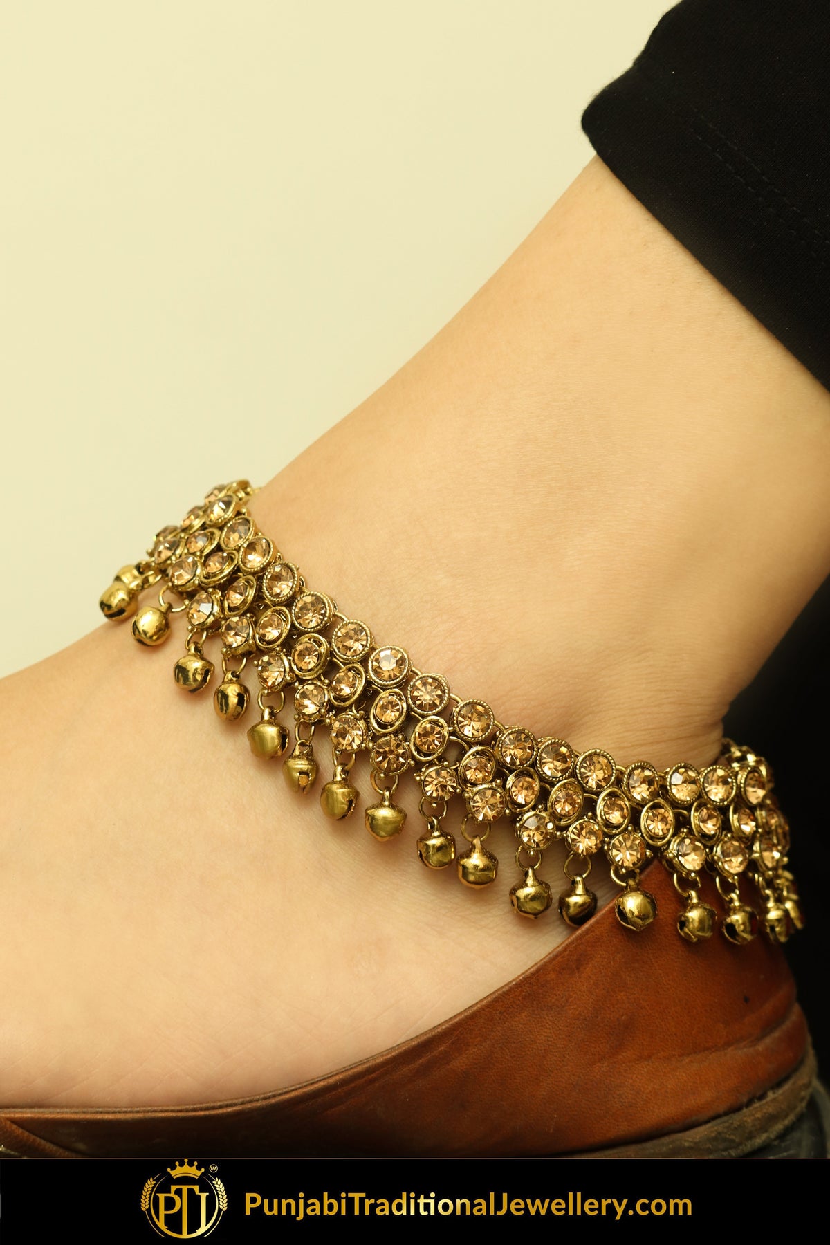 Gold Finished Jerkan Payal | Punjabi Traditional Jewellery Exclusive