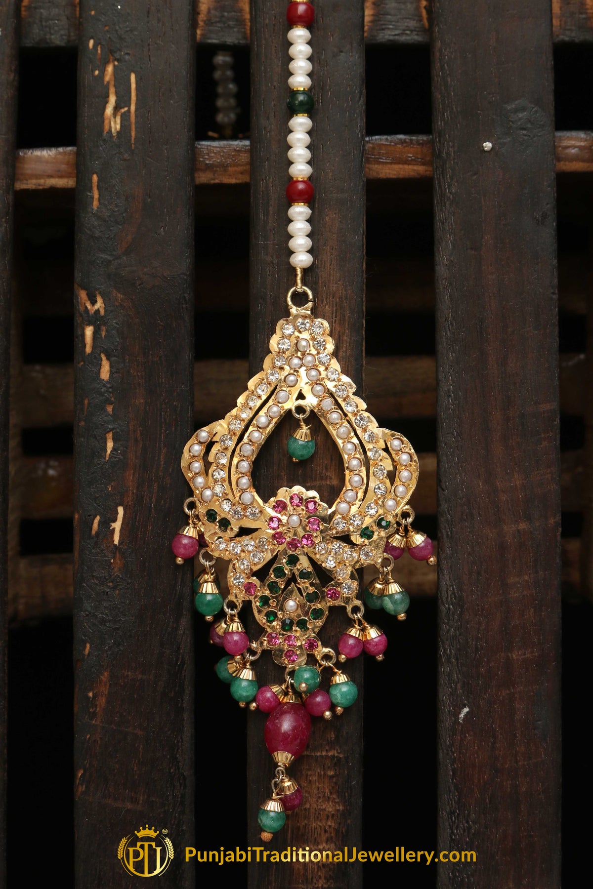 Multi Jadau Tikka By Punjabi Traditional Jewellery