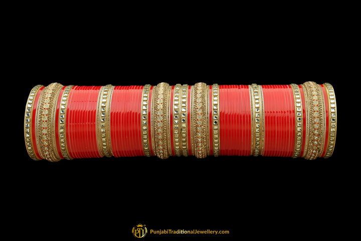 Red Wedding Bridal Chura By Punjabi Traditional Jewellery
