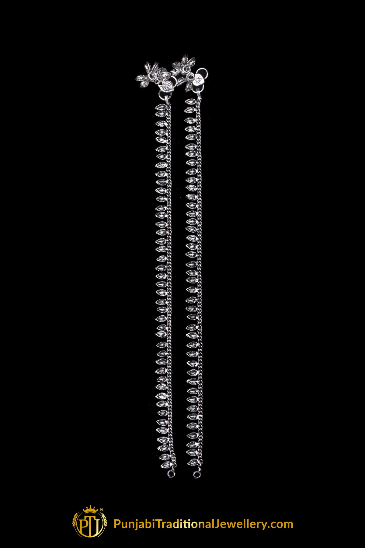 Silver Plated Payal By Punjabi Traditional Jewellery
