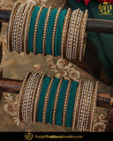 Antique Gold Pearl Bangles Set For Both Hands | Punjabi Traditional Jewellery Exclusive