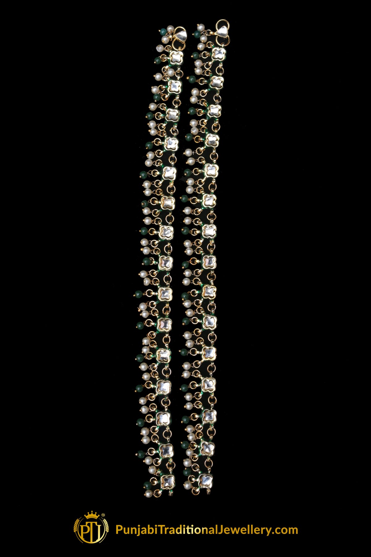 Kundan With Pearl Payal By Punjabi Traditional Jewellery