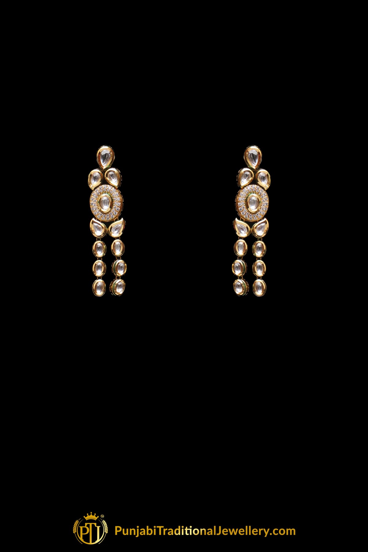 Double Stringed Kundan Long Necklace Set By Punjabi Traditional Jewellery