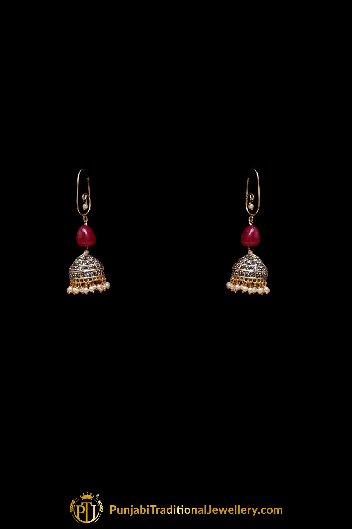 Red Mala Necklace Set By Punjabi Traditional Jewellery