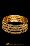 Antique Gold Karra Bangles (Pair) By Punjabi Traditional Jewellery