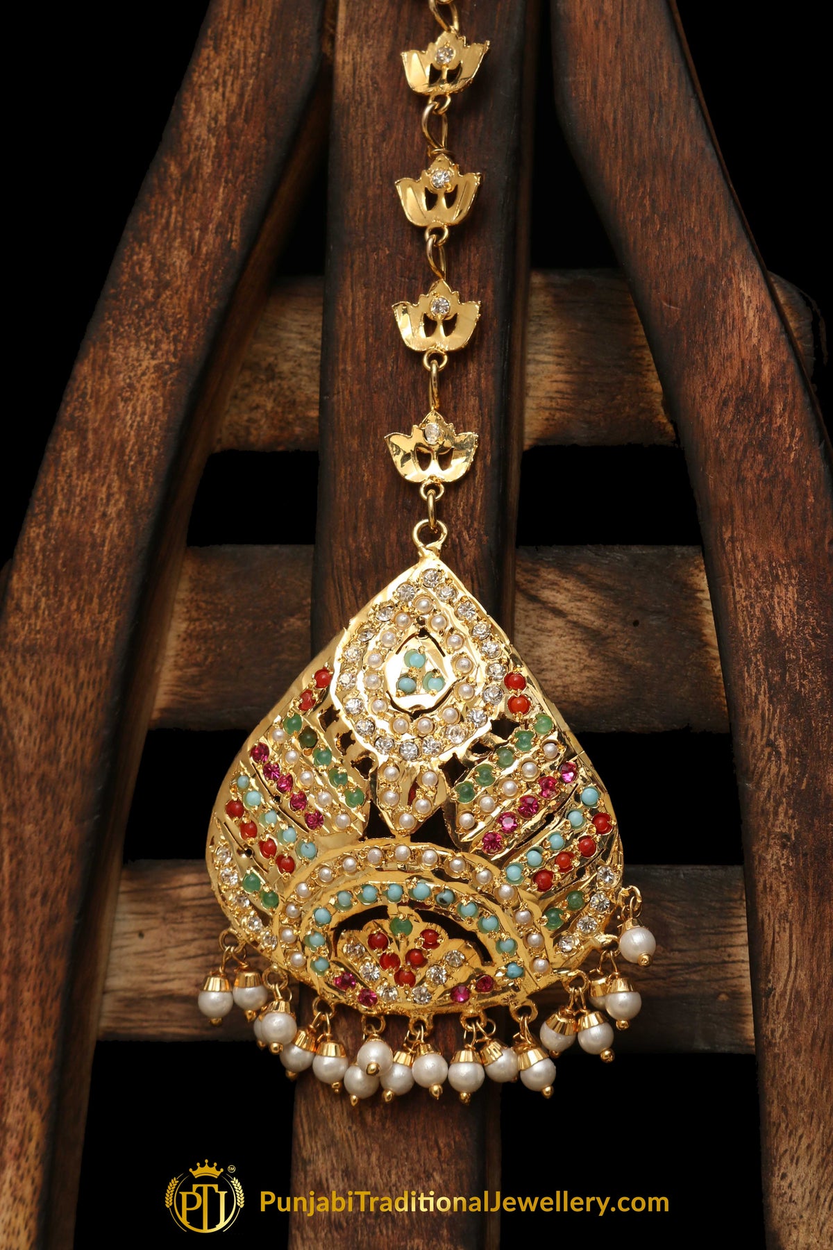 Multi Jadau Tikka By Punjabi Traditional Jewellery