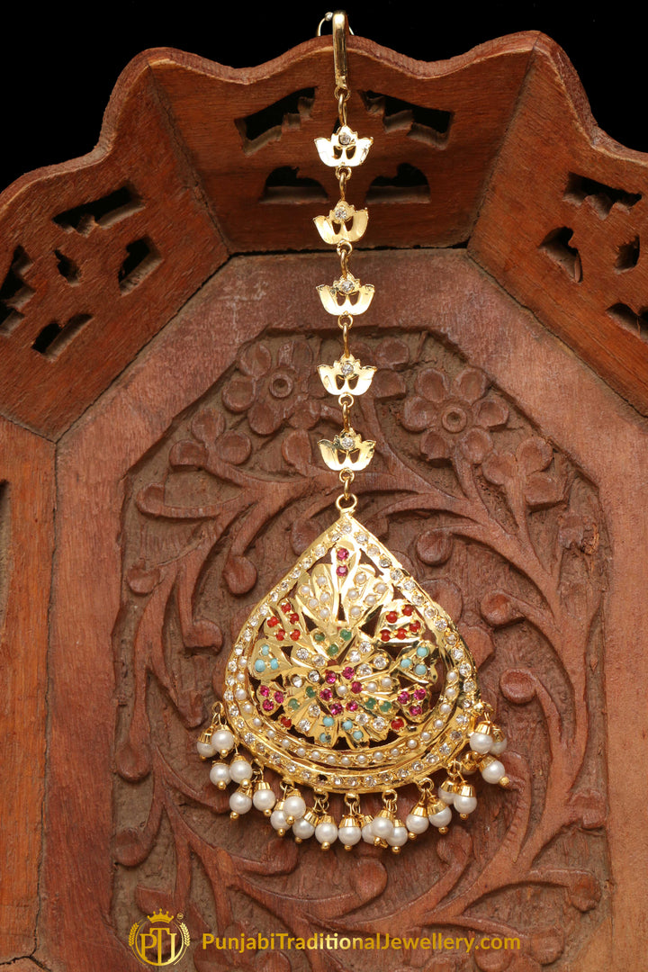 Multi Jadau Tikka By Punjabi Traditional Jewellery