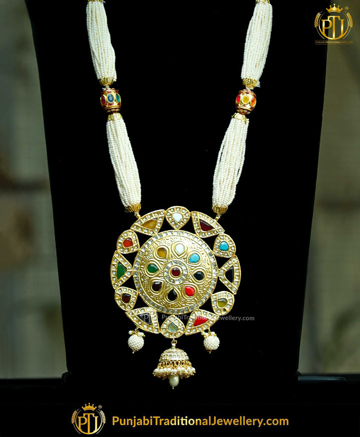 Satrangi Kundan Long Mala Necklace Set | Punjabi Traditional Jewellery Exclusive