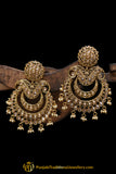 Polki Champagne Stone Earrings By Punjabi Traditional Jewellery