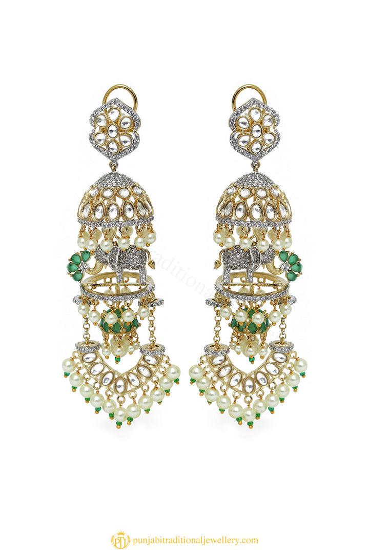 Gold Finished Earrings by PTJ
