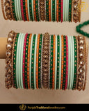 Champagne Stone Multi (For Both Hands) Bangles Set | Punjabi Traditional Jewellery Exclusive