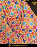 Pink Shade Satrangi Color Phulkari | Punjabi Traditional Jewellery Exclusive