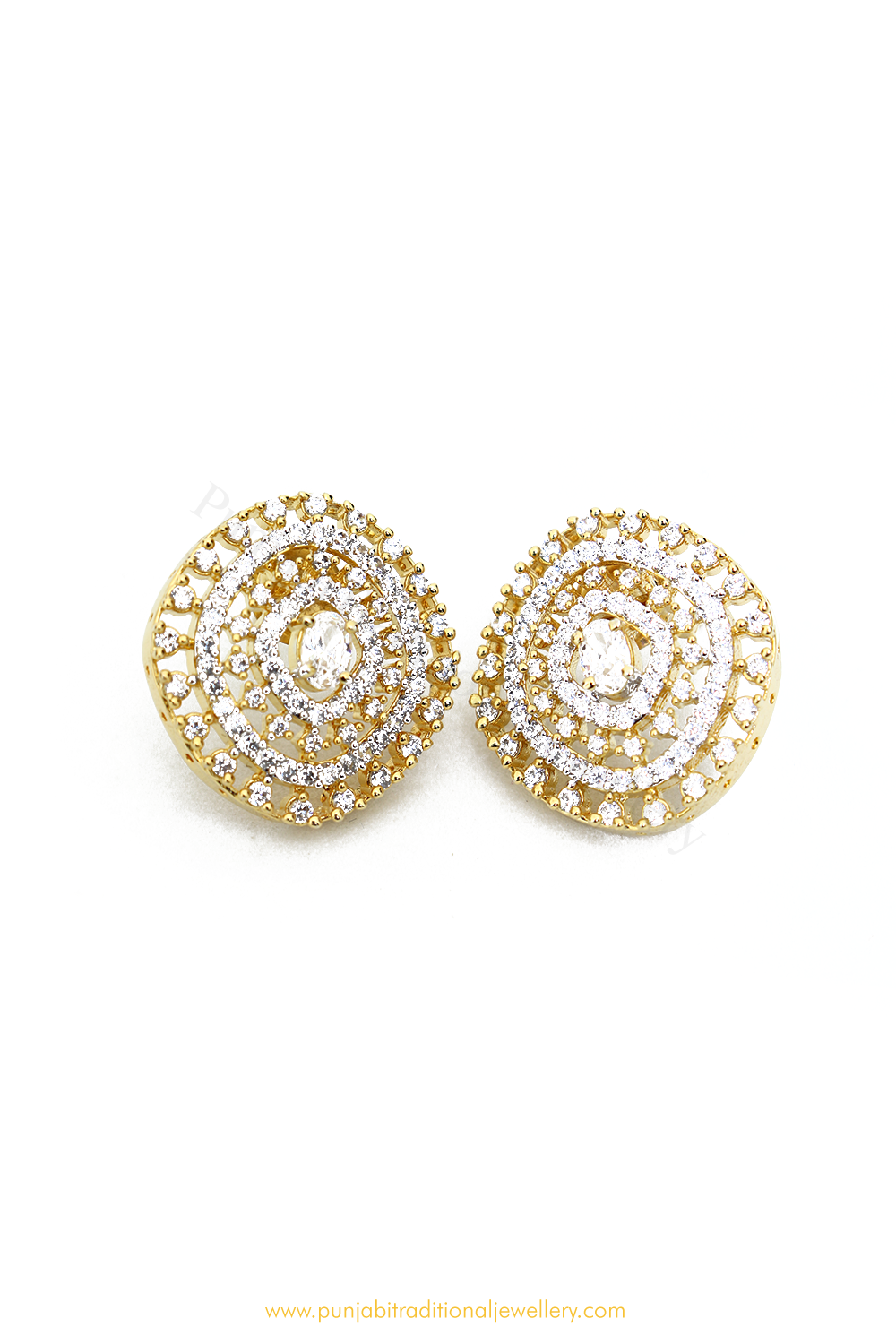 Gold Finished AD Studs By PTJ