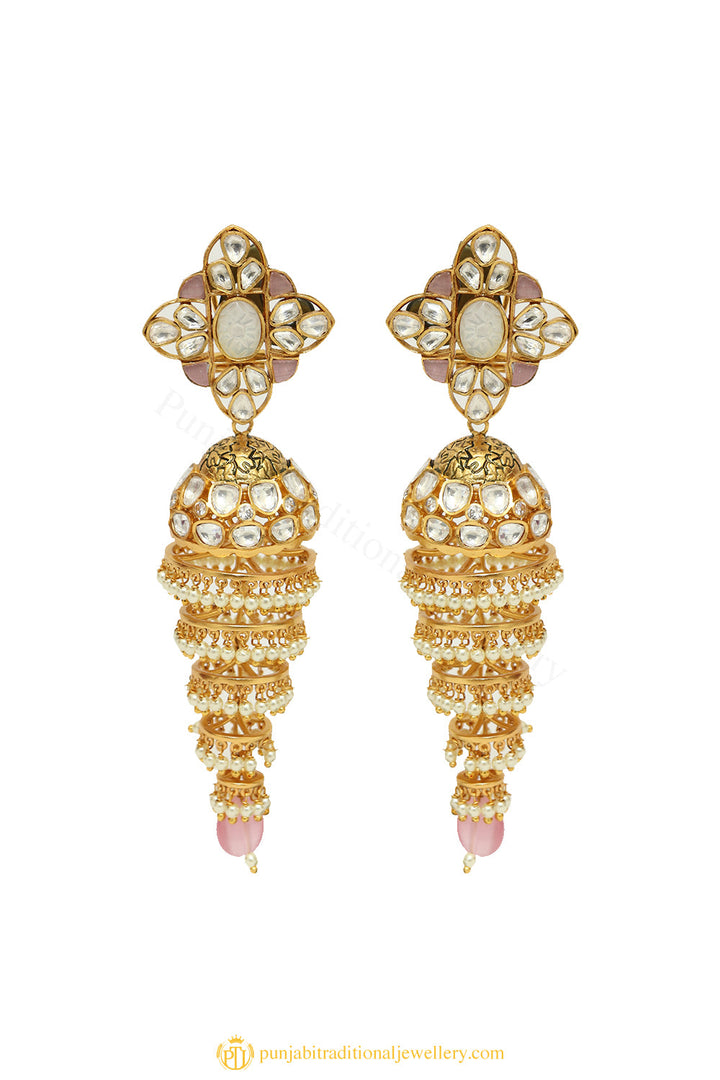 Gold Finished Earrings by PTJ