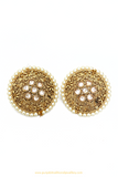 Antique Gold Finished  Polki Studs By PTJ