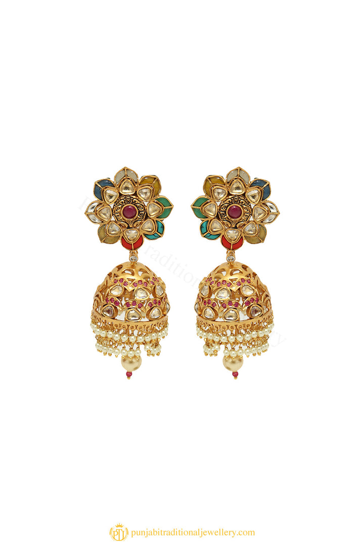 Gold Finished Earrings by PTJ