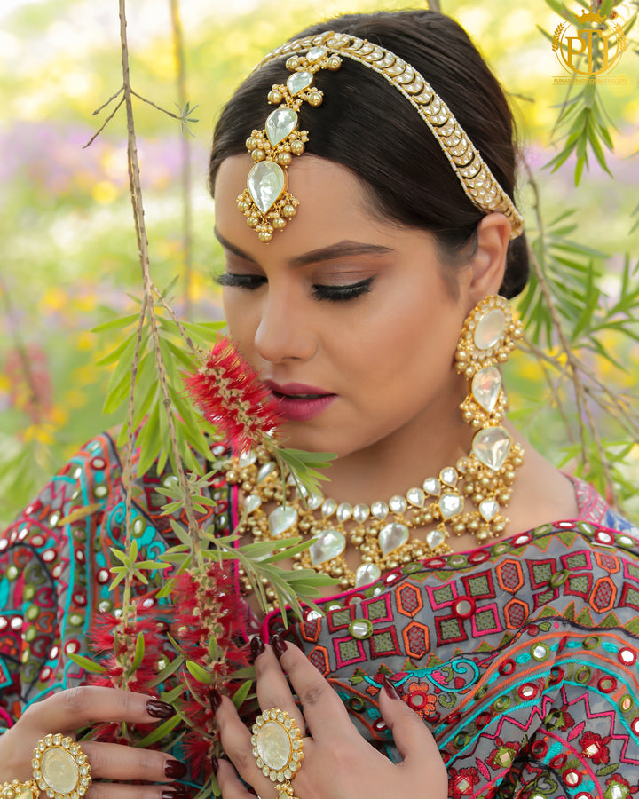 Aaleyah Kundan only Earring Tikka Set | Rawayat by Punjabi Traditional Jewellery