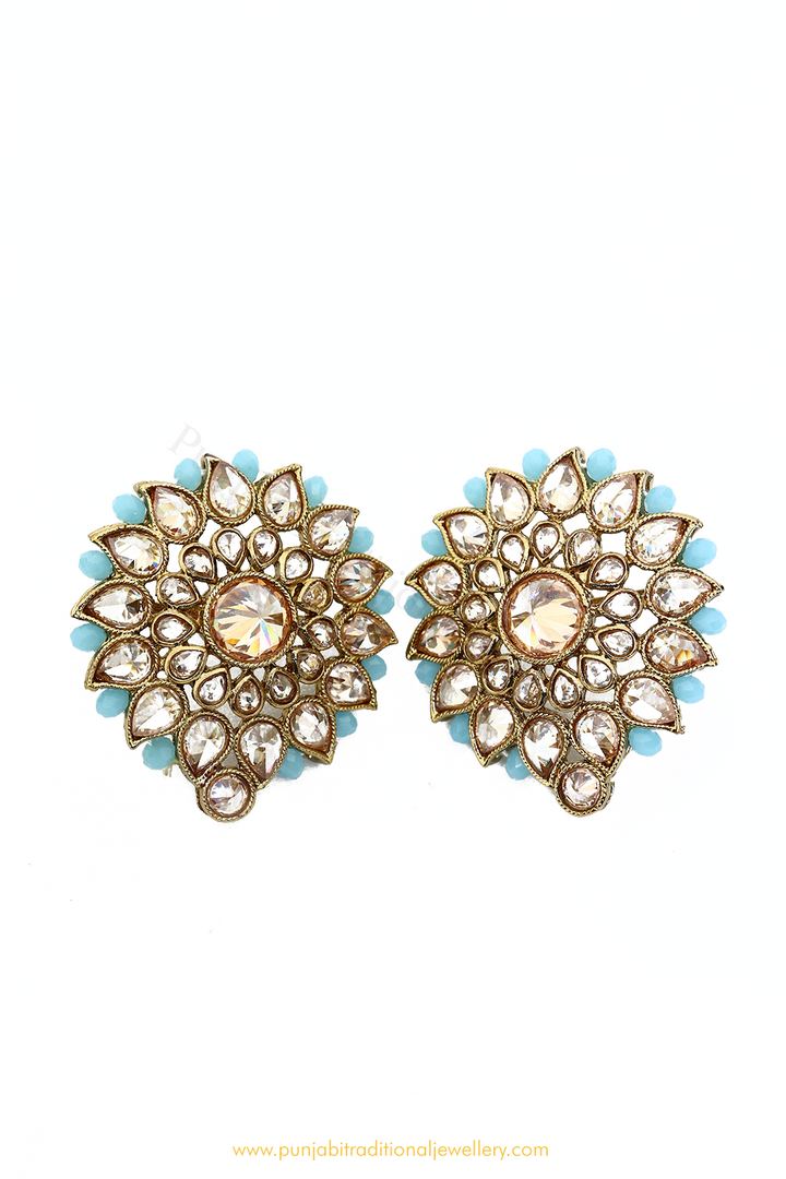 Champagne Stone Firoza Studs By PTJ