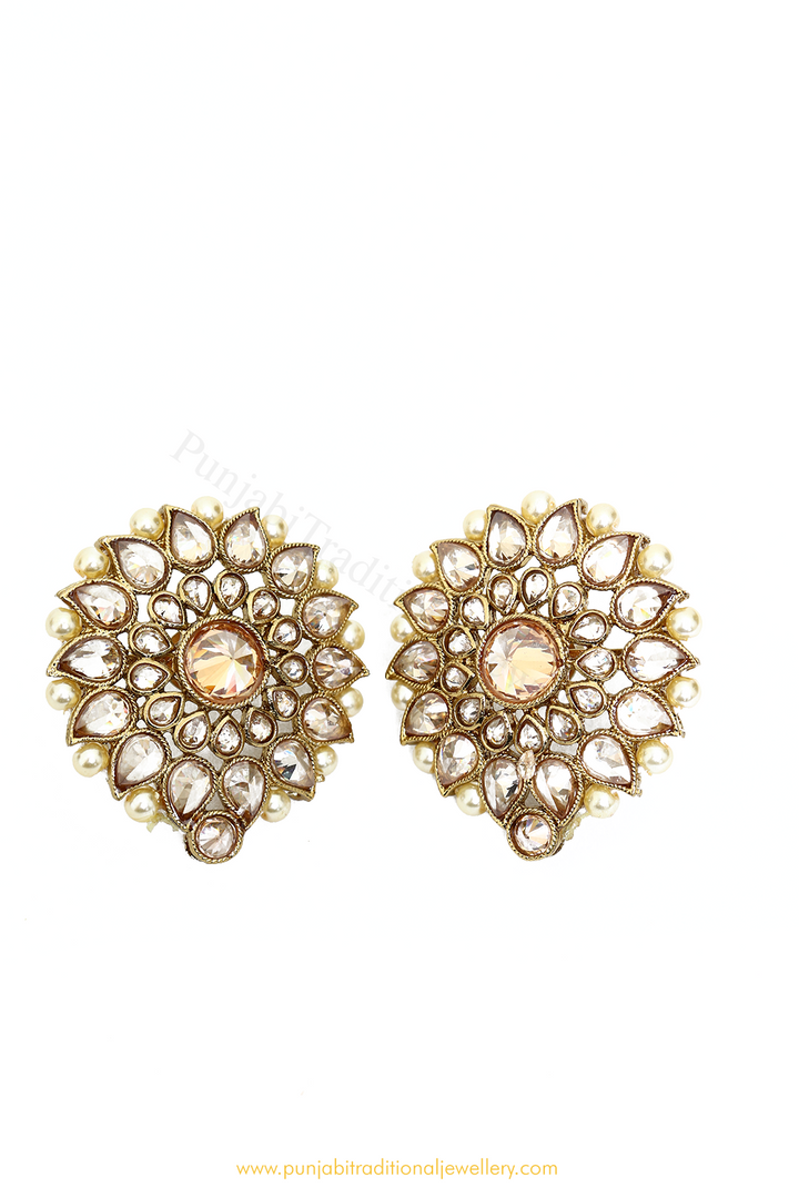 Champagne Stone Studs By PTJ