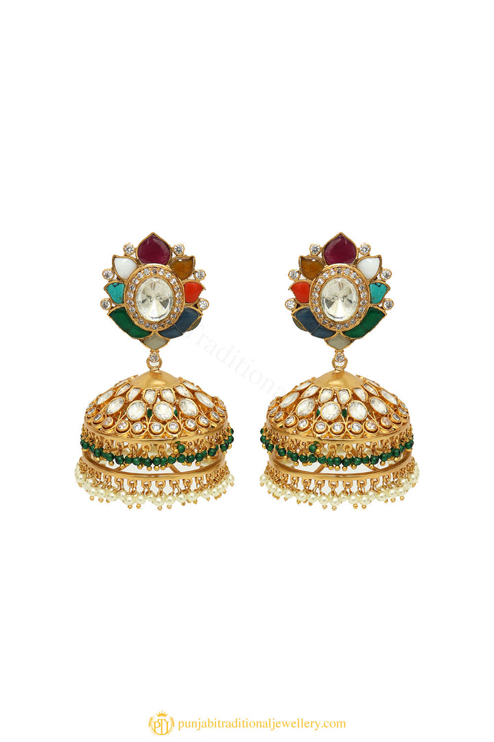 Gold Finished Earrings by PTJ