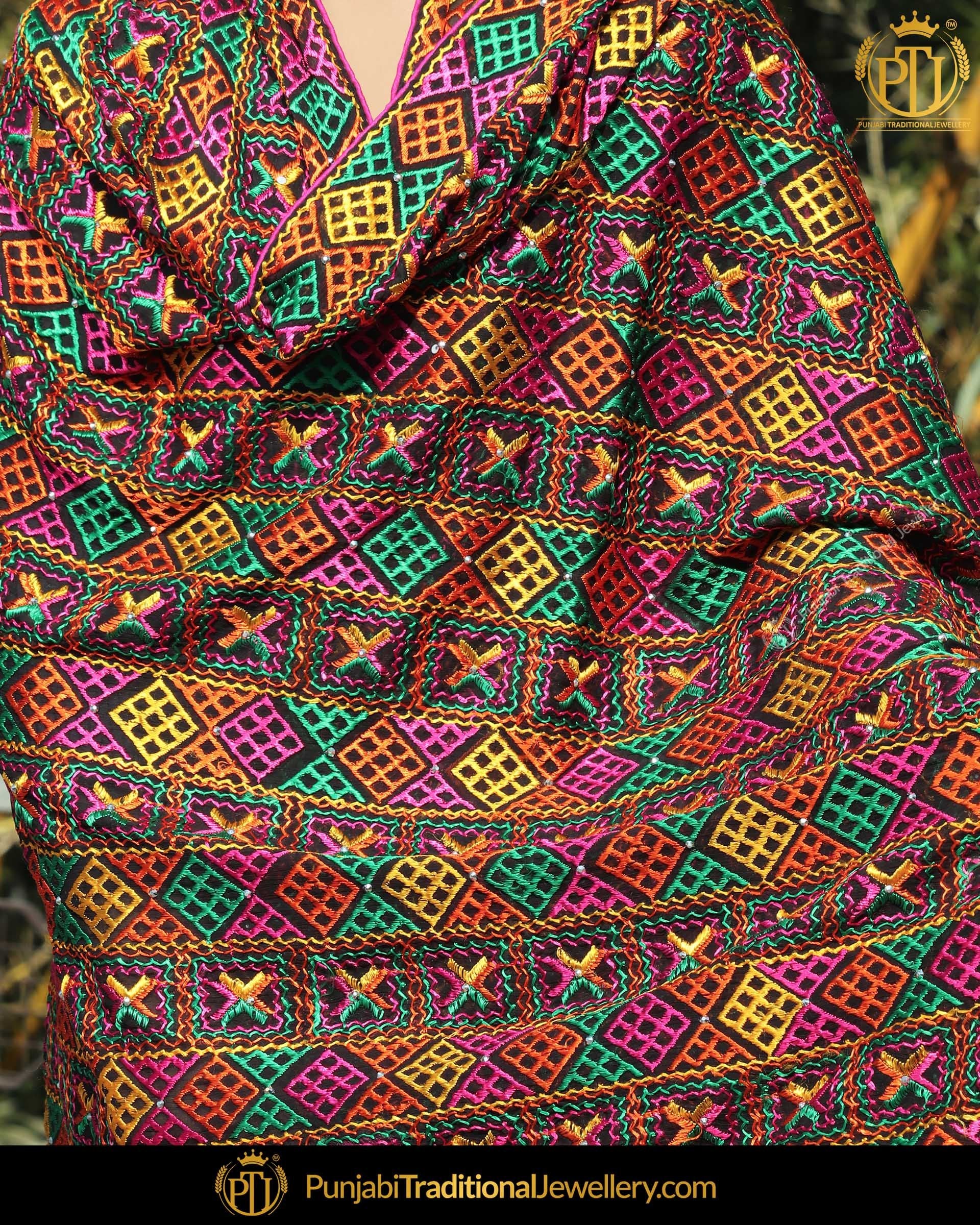 Satrangi Color Phulkari | Punjabi Traditional Jewellery Exclusive