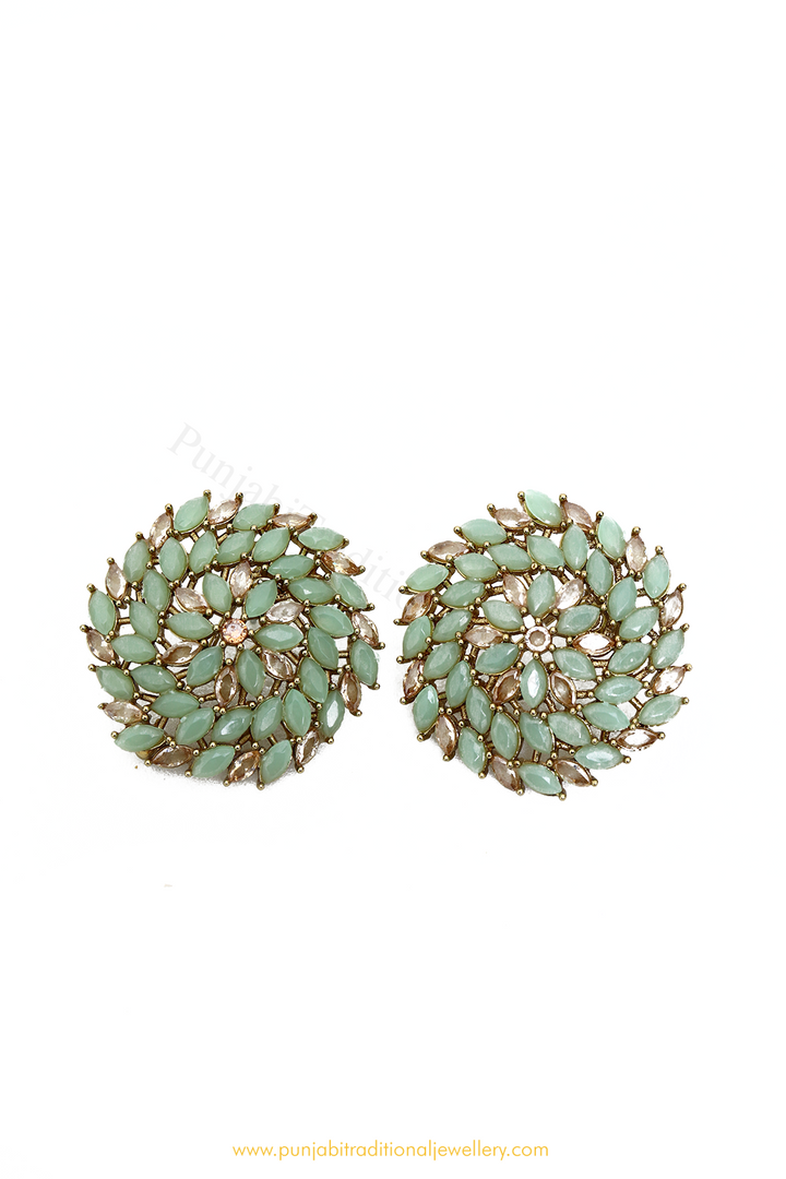 Champagne Stone Firoza Studs By PTJ