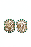 Champagne Stone Emerald Studs By PTJ