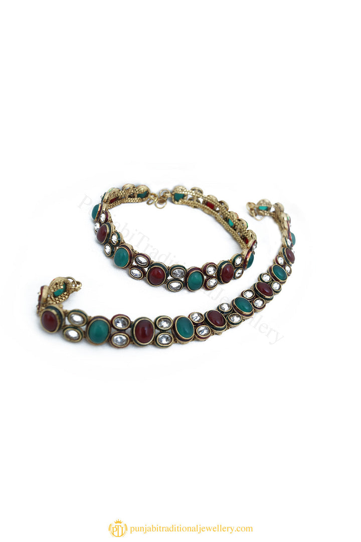 Gold Finished Payal by PTJ