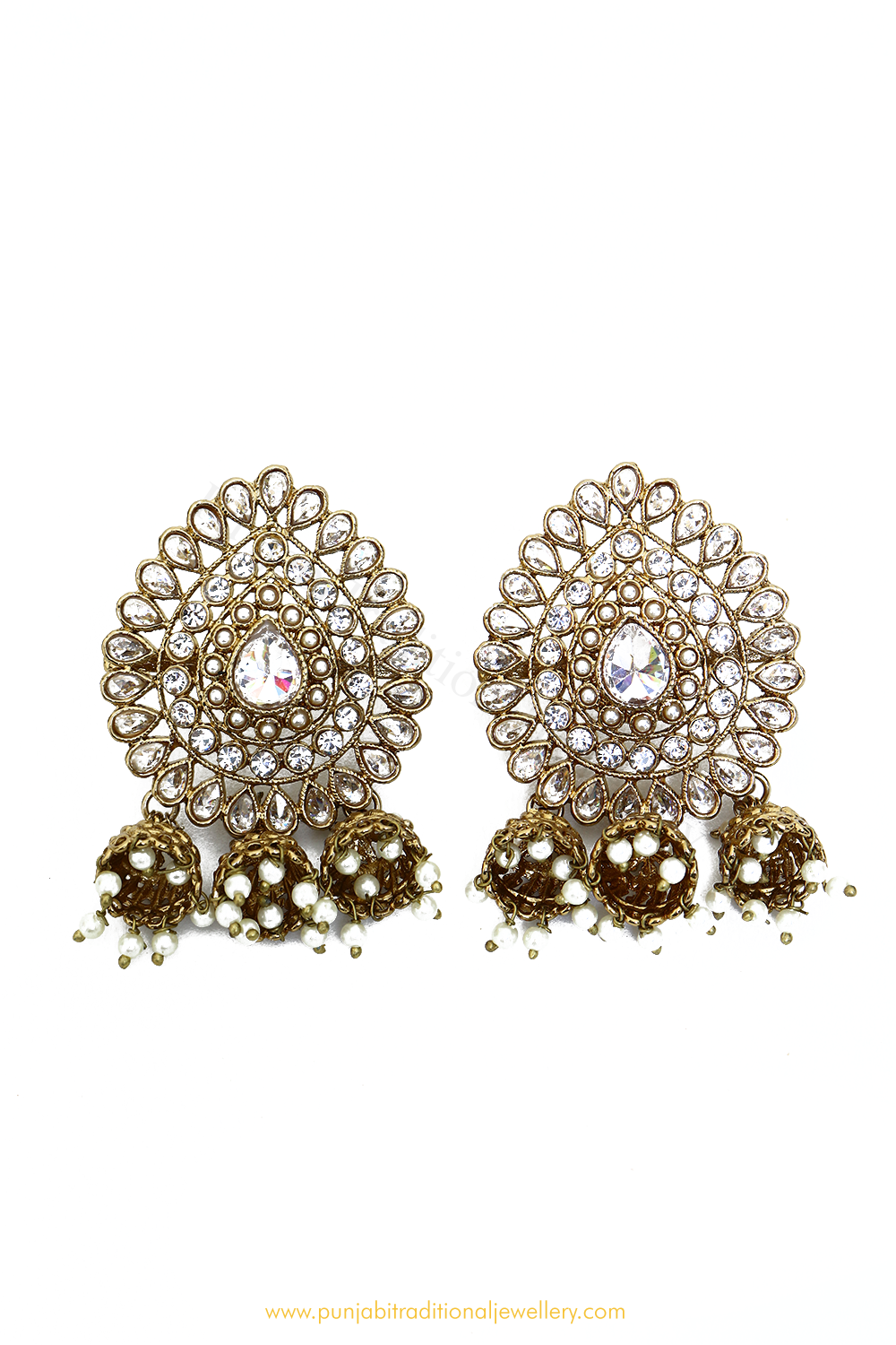 Champagne Stone Studs By PTJ