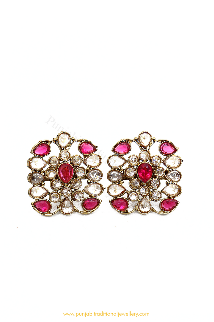 Champagne Stone Rubby Studs By PTJ