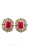 Champagne Stone Red Studs By PTJ