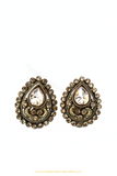 Studs Polki Stone Earrings By  PTJ