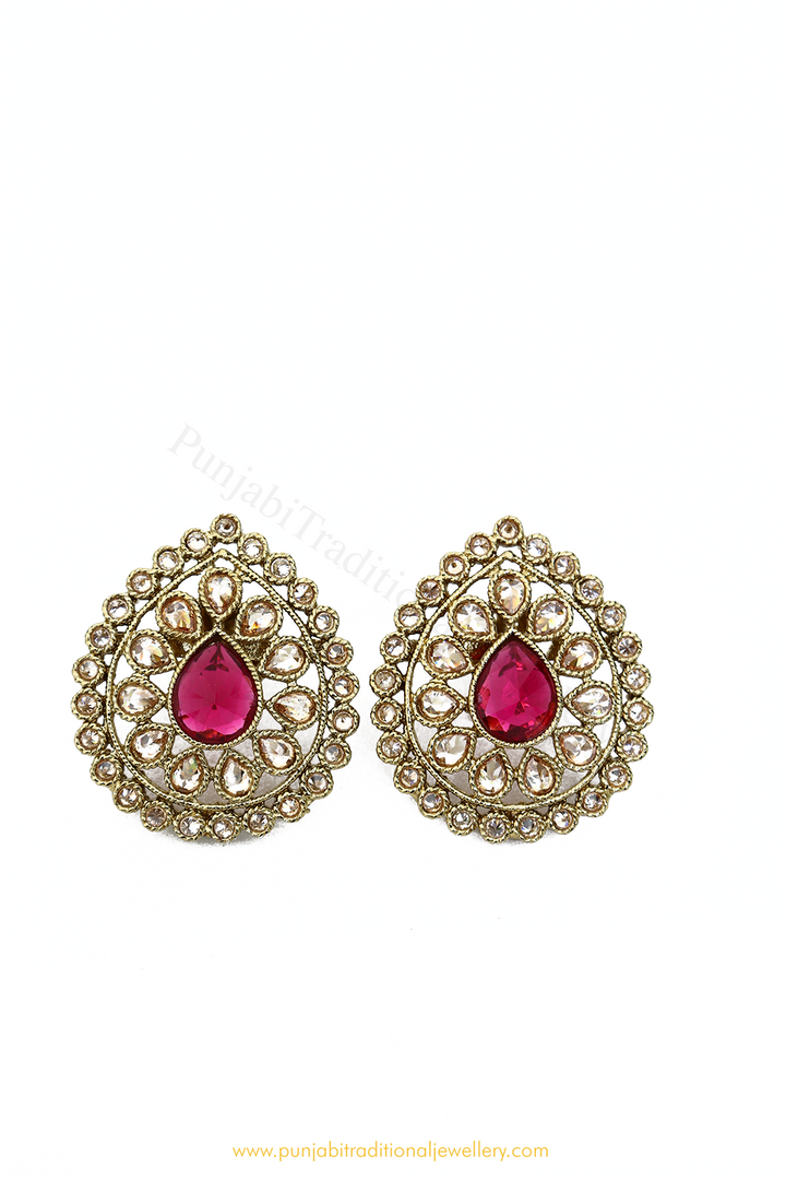 Champagne Stone Rubby Studs By PTJ