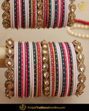 Baby Pink Champagne Stone (For Both Hands) Bangles Set | Punjabi Traditional Jewellery Exclusive