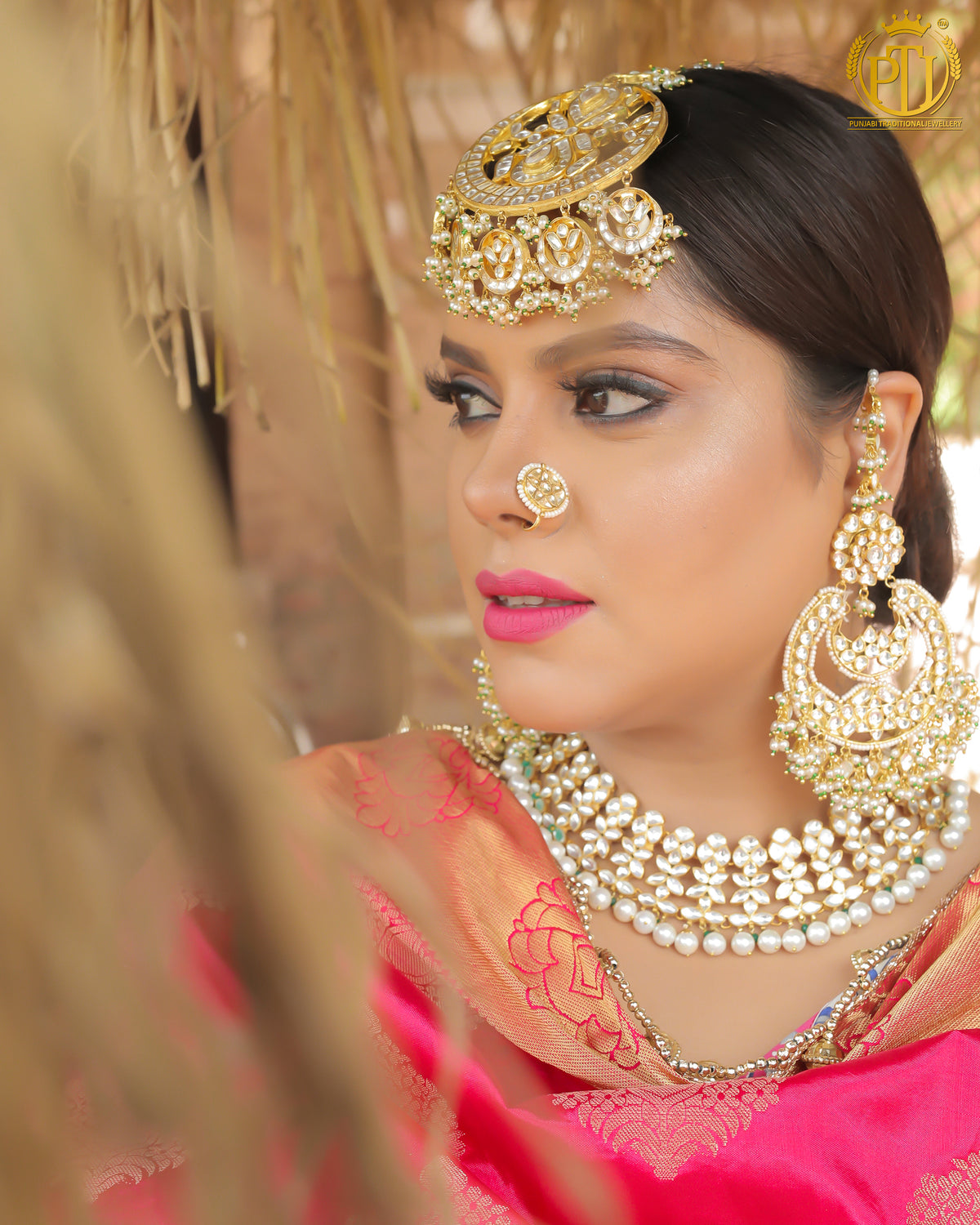 Zahra Oversized Kundan Only Earring With Sahare | Rawayat by Punjabi Traditional Jewellery