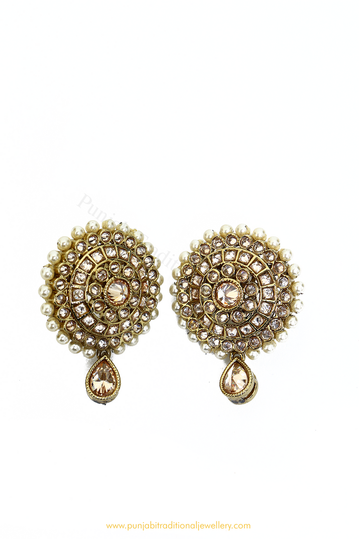 Champagne Stone Studs By PTJ