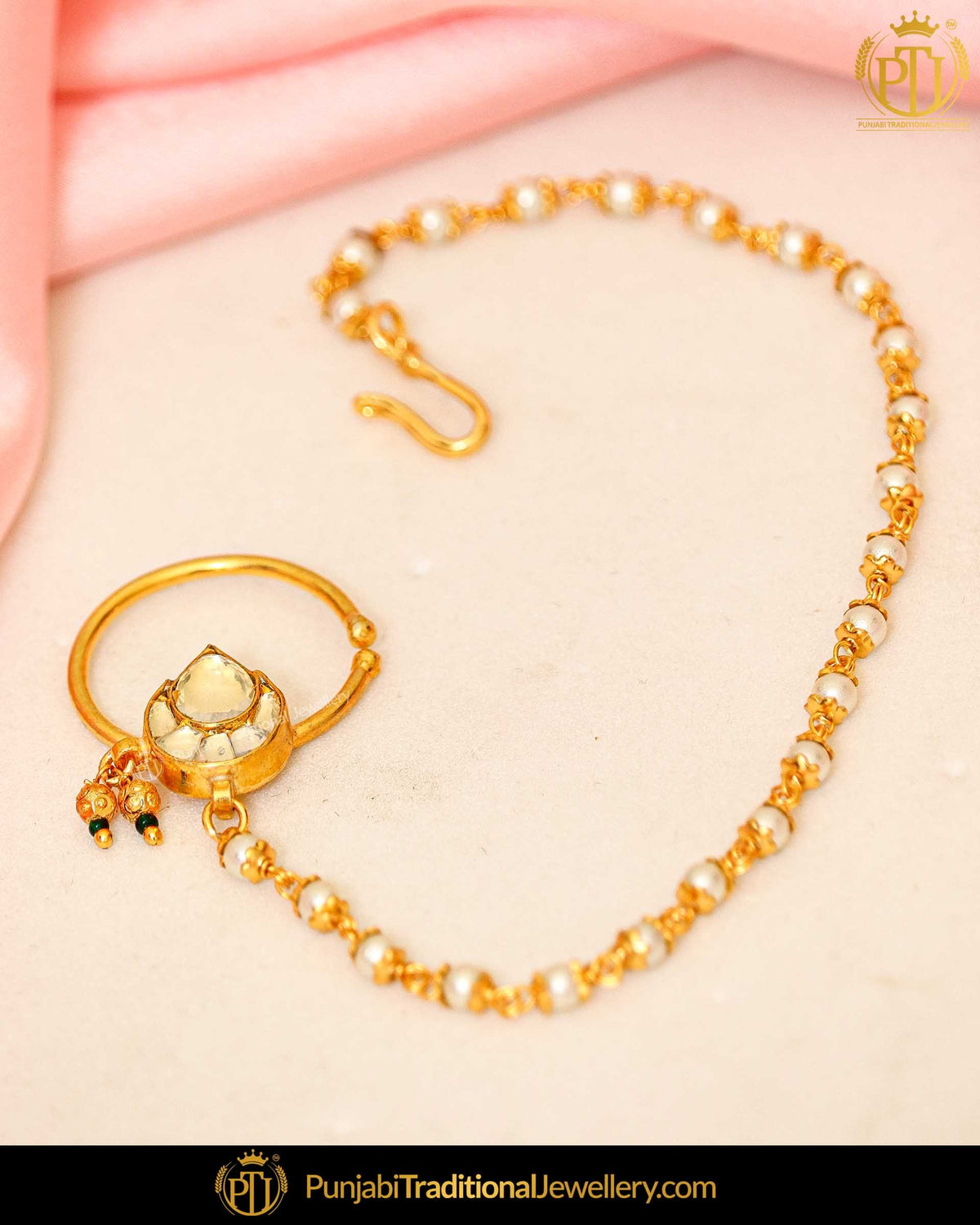 Gold Finished Kundan Nath | Punjabi Traditional Jewellery Exclusive