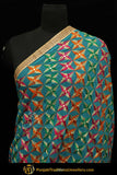 Multi Color Pure Phulkari Dupatta By Punjabi Traditional Jewellery
