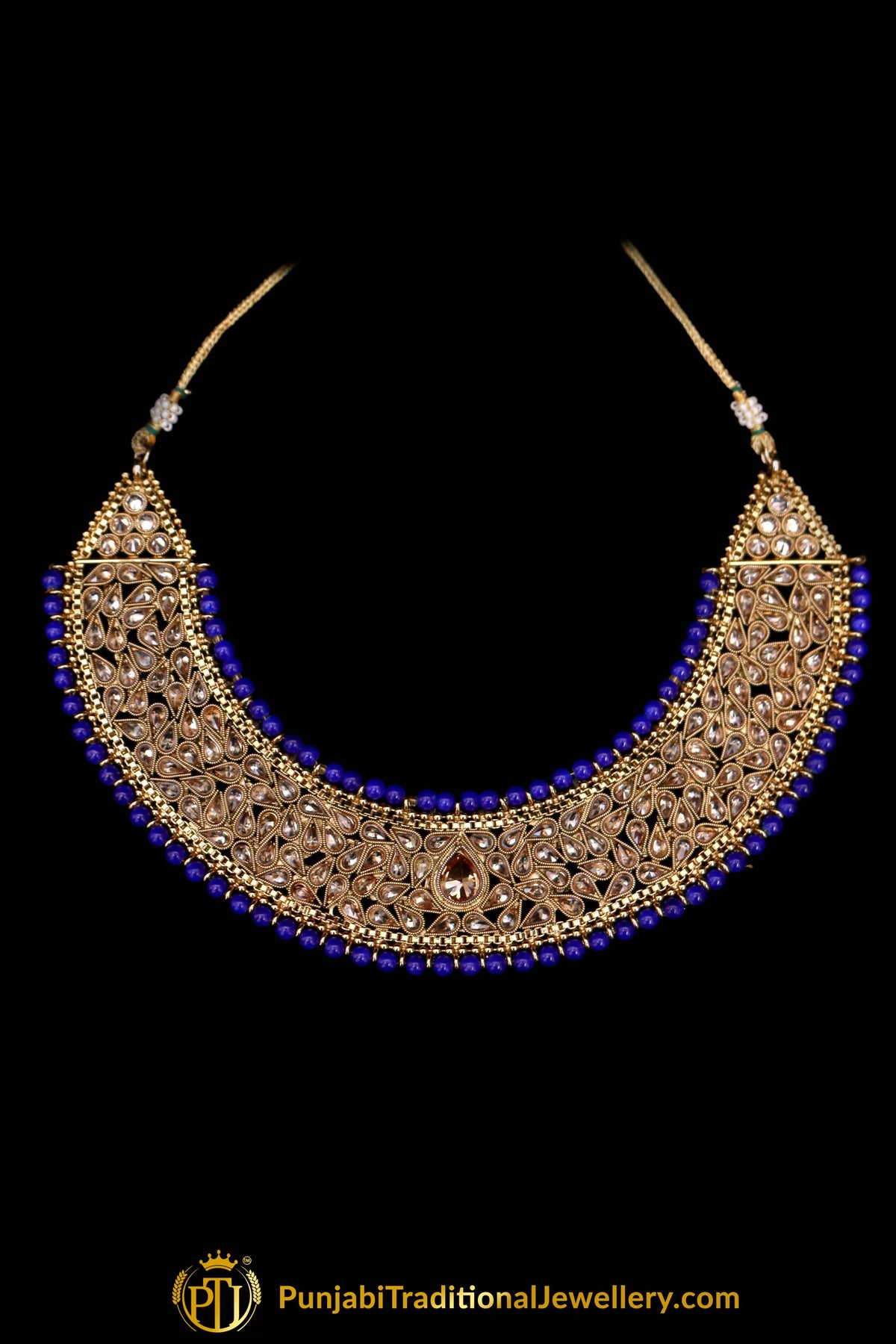 Khwabeeda Polki Necklace Set By Punjabi Traditional Jewellery