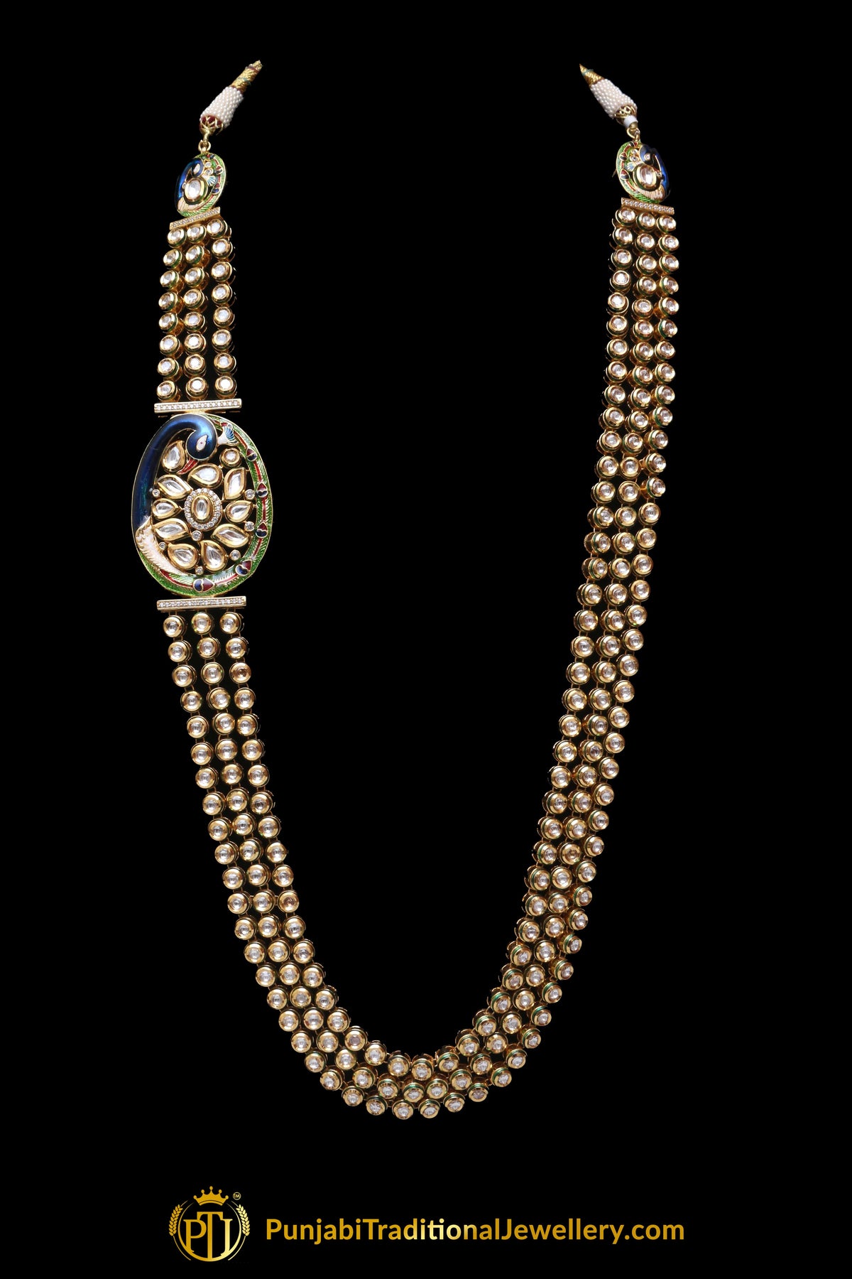 Kundan Long Necklace Set By Punjabi Traditional Jewellery